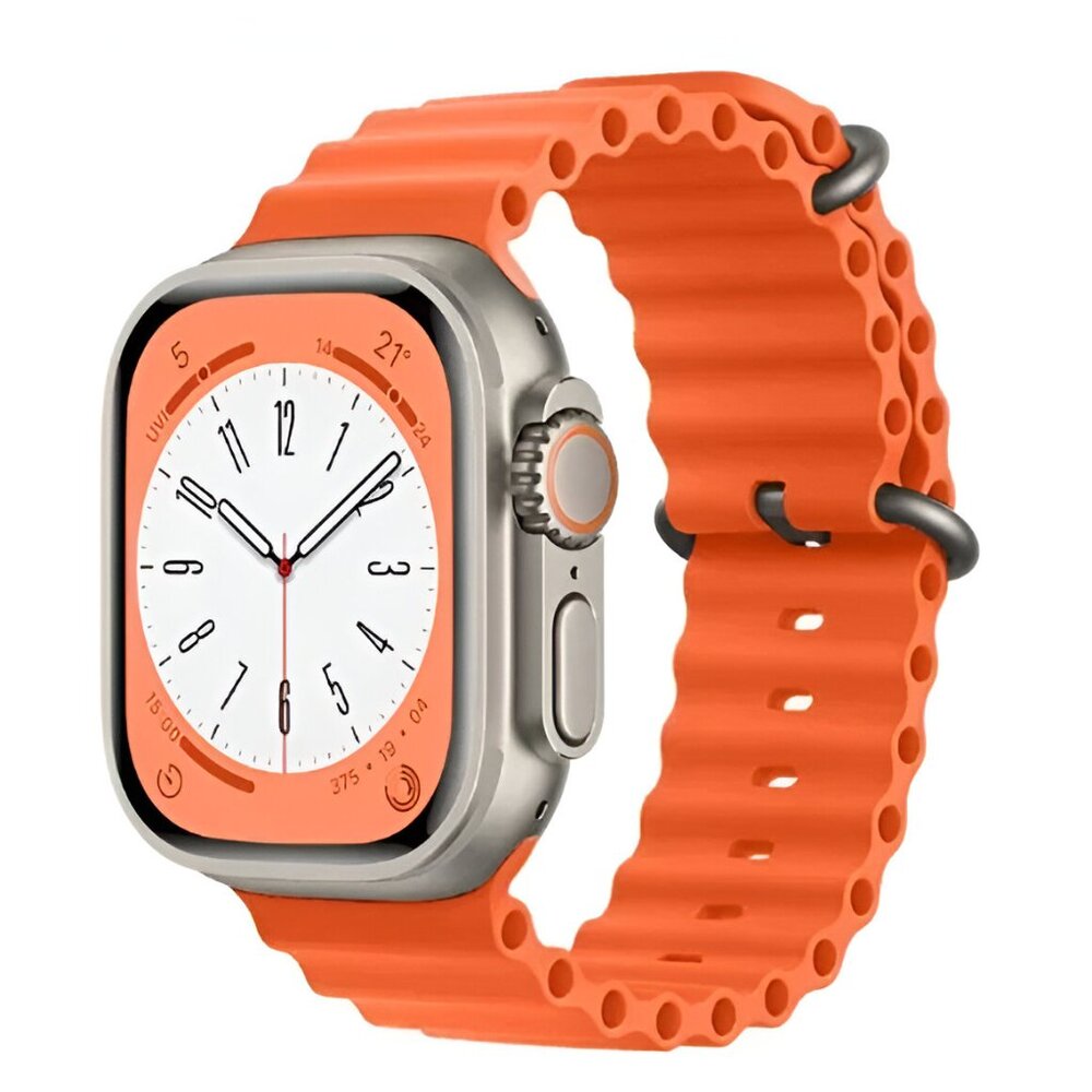 NEW[BAND] Waterproof Sport Silicone Ocean Strap for Apple Watch - Orange